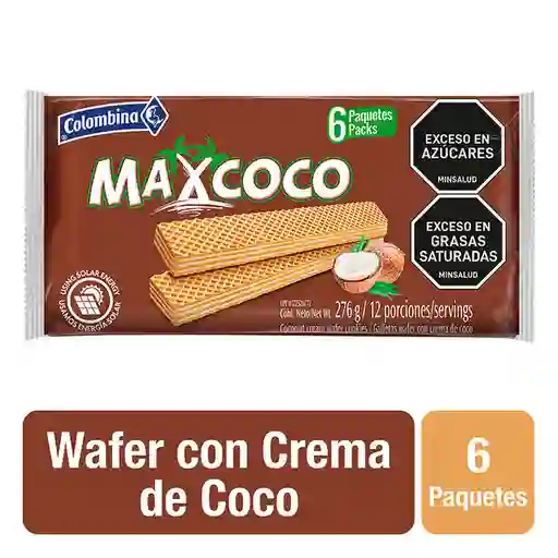 Maxcoco Galletas Wafer con Crema de Coco