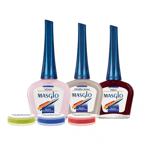 Masglo Kit Esmalte de Uñas Surtido + Pintucarita Mundo 1