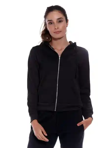 Buzo Abierto Mujer Negro Talla XS People