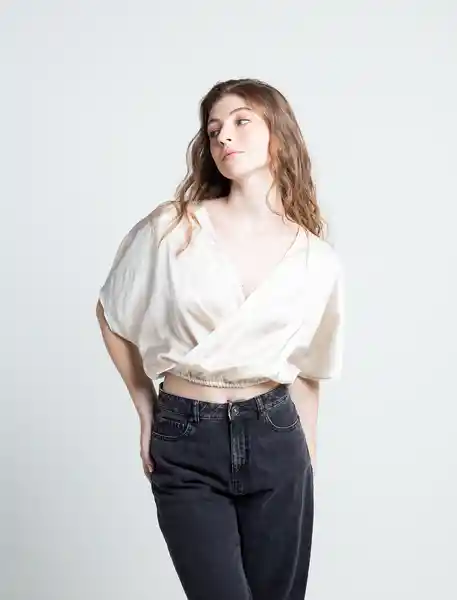 Camisa Dimitra Crudo Abedul Claro Talla S 411F309 Naf Naf