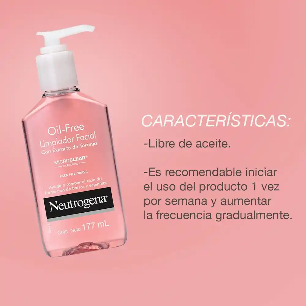 Gel Limpiador Facial Neutrogena Oil free Toronja Ácido Salicílico 177 ml