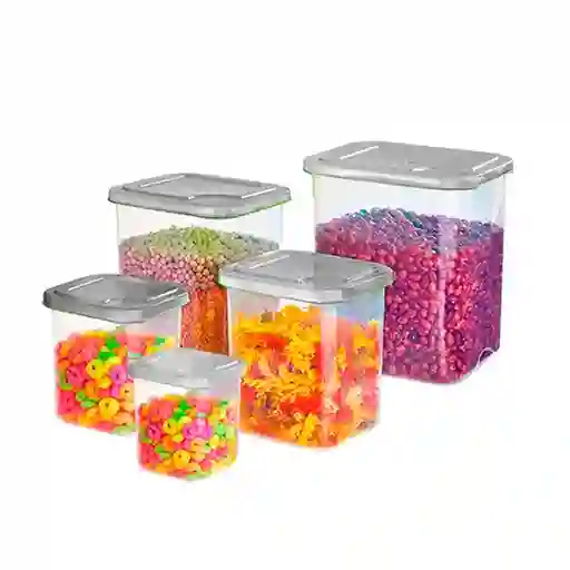 Novedades Plásticas Juego de Recipientes Despensa