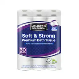 Member's Selection Papel Higiénico Triple Hoja Soft & Strong
