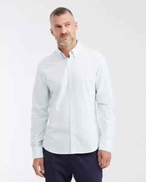 Camisa Manga Larga Slim Fit Verde Talla M Chevignon
