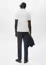 Camiseta Polo Ezequi Offwhite Talla M Hombre Mango
