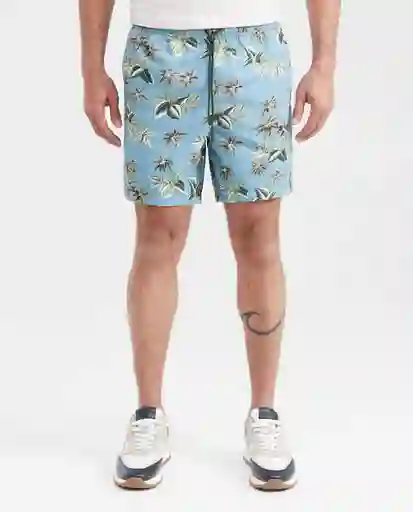 Bermuda Explorer Palm Swimwear Azul Piedra Medio S Chevignon