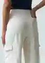 Pantalón Long Mujer Crudo Marfil Talla 10 Naf Naf