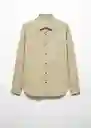 Camisa Arezza Khaki Talla XL Hombre Mango