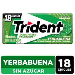 Trident Chicle Yerbabuena Sin Azúcar