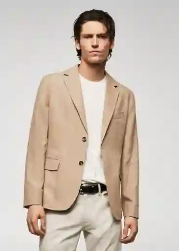 Blazer Americana Verner Beige Talla 50 Hombre Mango