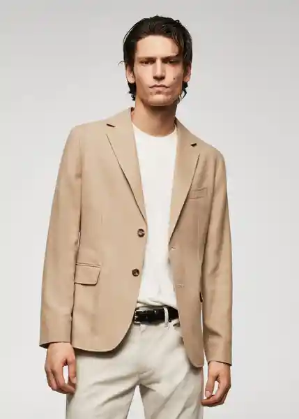 Blazer Americana Verner Beige Talla 50 Hombre Mango