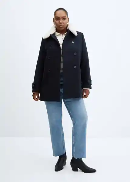 Abrigo Popeye Marino Talla 25 Mujer Mango