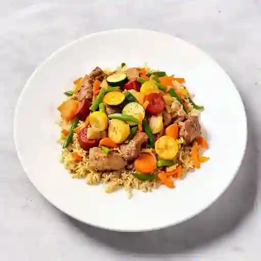 Arroz cuatro carnes (familiar)