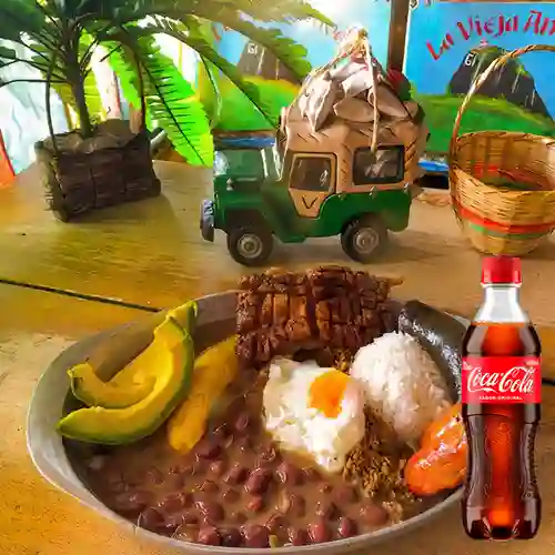 Bandeja Paisa la Vieja Antioquia +Cocacola Org 400ml