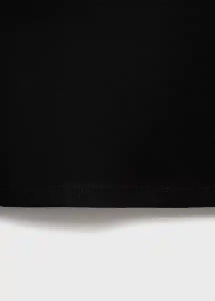 Camiseta Secondca Negro Talla S Mujer Mango