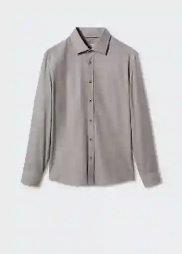 Camisa Galdana Gris Talla L Hombre Mango