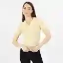 Suéter Cuello Sport Manga Corta Amarillo Talla S 555838