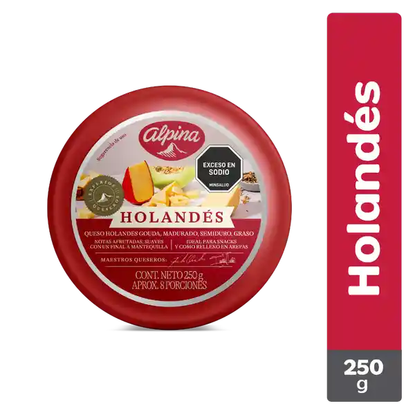 Queso Holandés Alpina Bloque 250 g