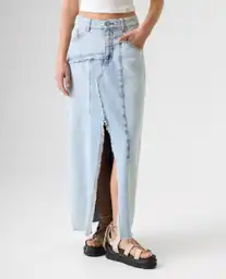 Falda Mujer Azul Talla 10 342G001_AZU114604 Americanino
