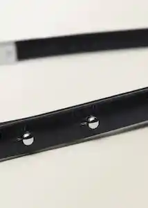 Cinturón Sela Negro Talla S Mujer Mango