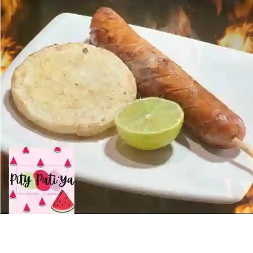 Pity Chorizo con Arepa