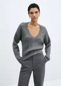 Pantalón Cindy Gris Talla 42 Mujer Mango