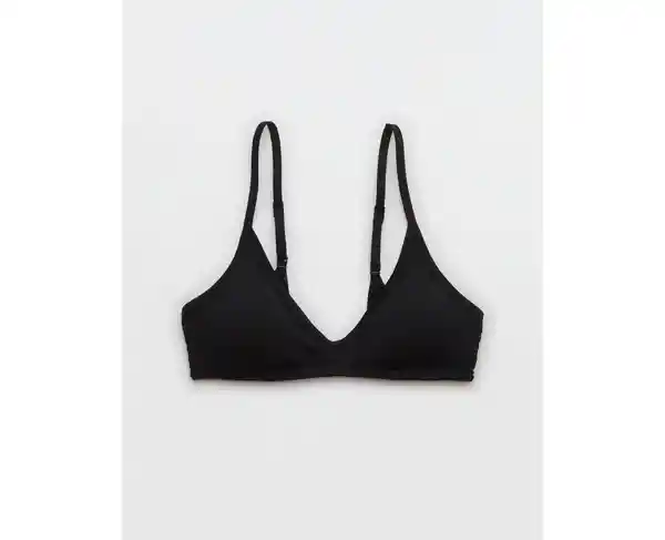 Top Traje de Baño Aerie Negro Talla SMALL American Eagle