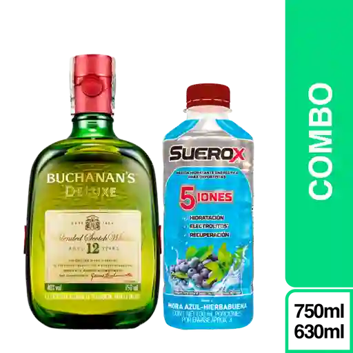 Combo Buchanan's Deluxe 750 mL + Suerox Mora Azul