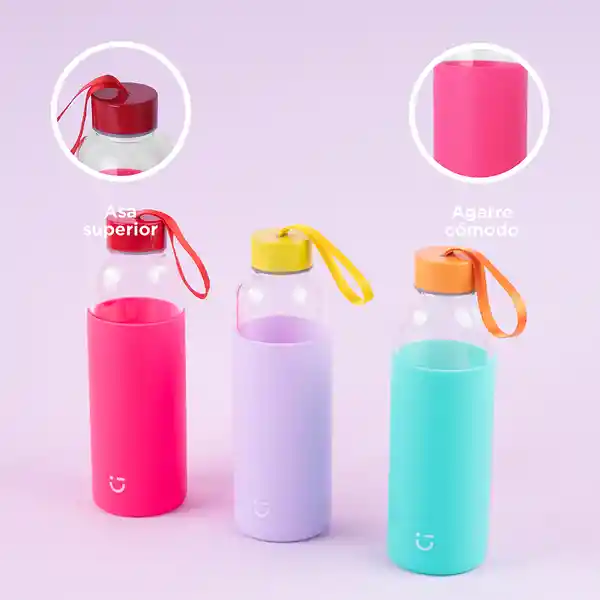 Vaso de Vidrio Serie Rosado Miniso