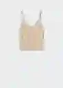 Top Kling Beige Talla L Mujer Mango