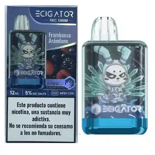 Ecigator Vapeador Frambuesa Arándano 6000 Puffs 5%