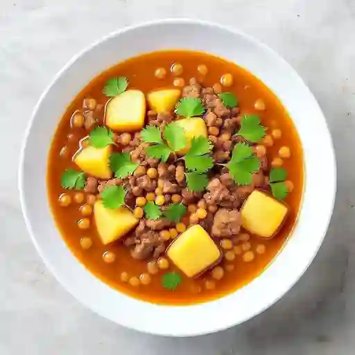 Caldo de carne molida
