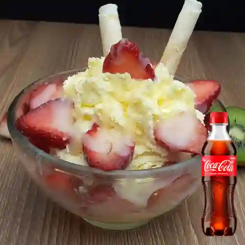 Combo Frutas con Crema + Coca Cola Original 400 ml
