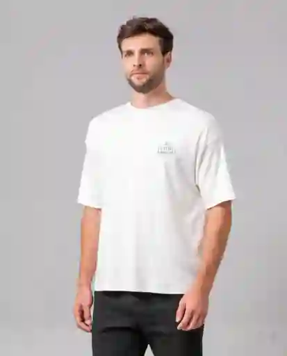 Camiseta Oversize Hombre Crudo Marfil Claro Talla L 40467 Rifle