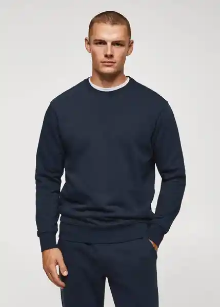 Buzo Sudadera Nola Navy Talla M Hombre Mango