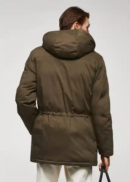 Abrigo Parka Piran Khaki Talla XL Hombre Mango
