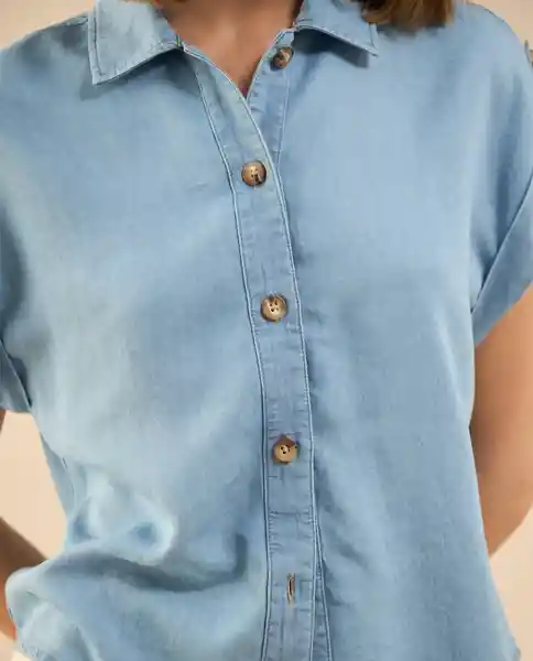 Camisa Azul Cielo Claro Talla M 611G012 Esprit