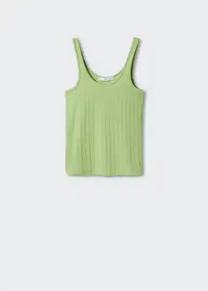 Top Peach Verde Pastel Talla XS Mujer Mango