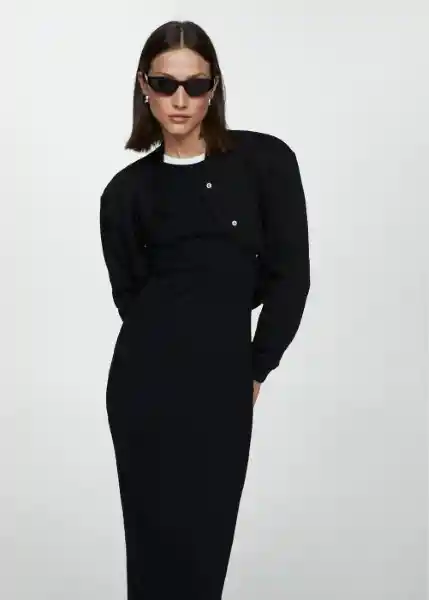 Vestido Tini Negro Talla S Mujer Mango