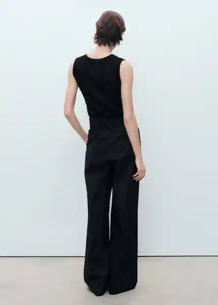 Pantalón Cubi Negro Talla 38 Mujer Mango
