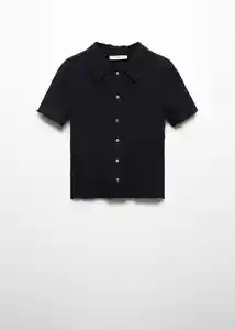 Camisa Fidela Negro Talla L Mujer Mango