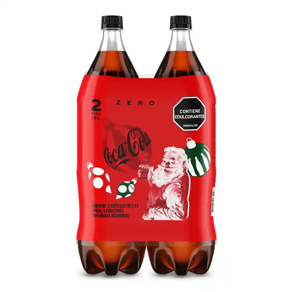 Gaseosa Coca-Cola ZERO 1.5L x 2 Unds