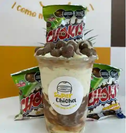 Chicha con Chokis y Leche Condensada
