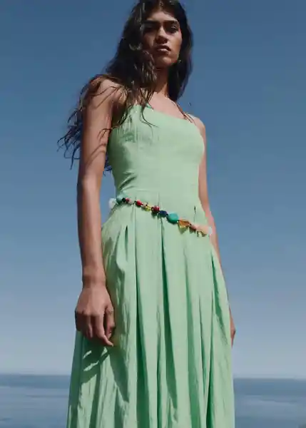 Vestido Minty Menta Talla S Mujer Mango