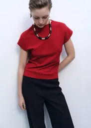Jersey Camin Rojo Talla S Mujer Mango