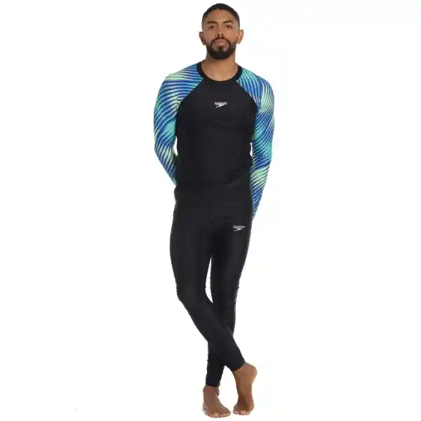 Camiseta Manga Larga Sns Artistic Aqua Masculina S 0000 Speedo