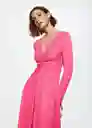 Vestido Duna Fucsia Talla 27 Mujer Mango