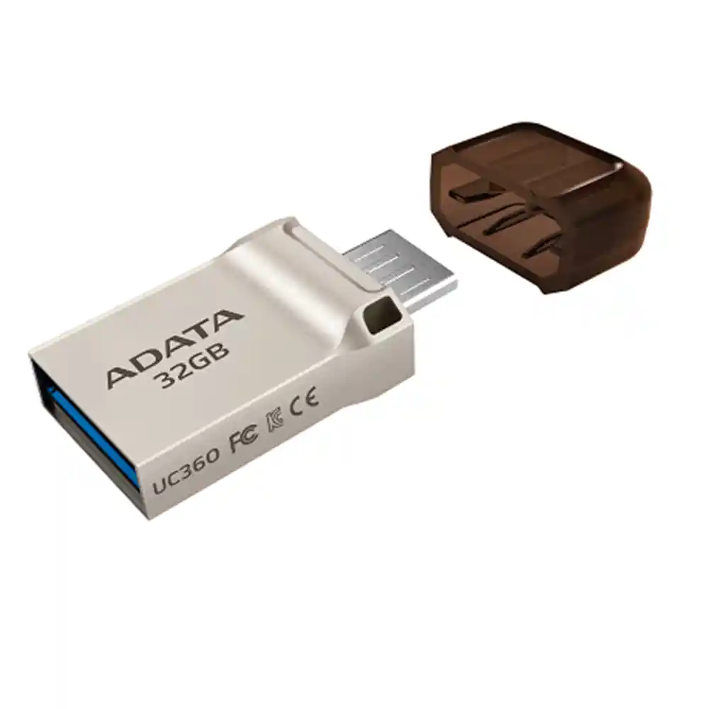 Adata Memoria Microduo Uc360 32Gb Usb 3.1 Y Microusb Gris