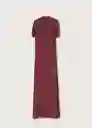 Vestido Bella-A Vino Talla S Mujer Mango