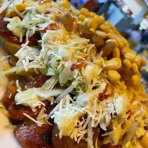 Salchipapa la Quesuda